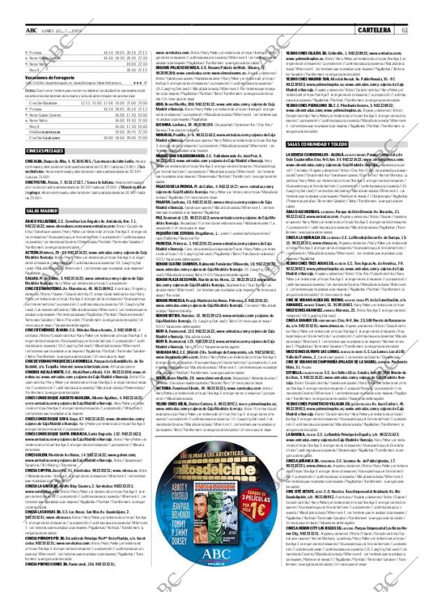 ABC MADRID 20-07-2009 página 61