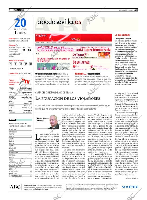 ABC SEVILLA 20-07-2009 página 2