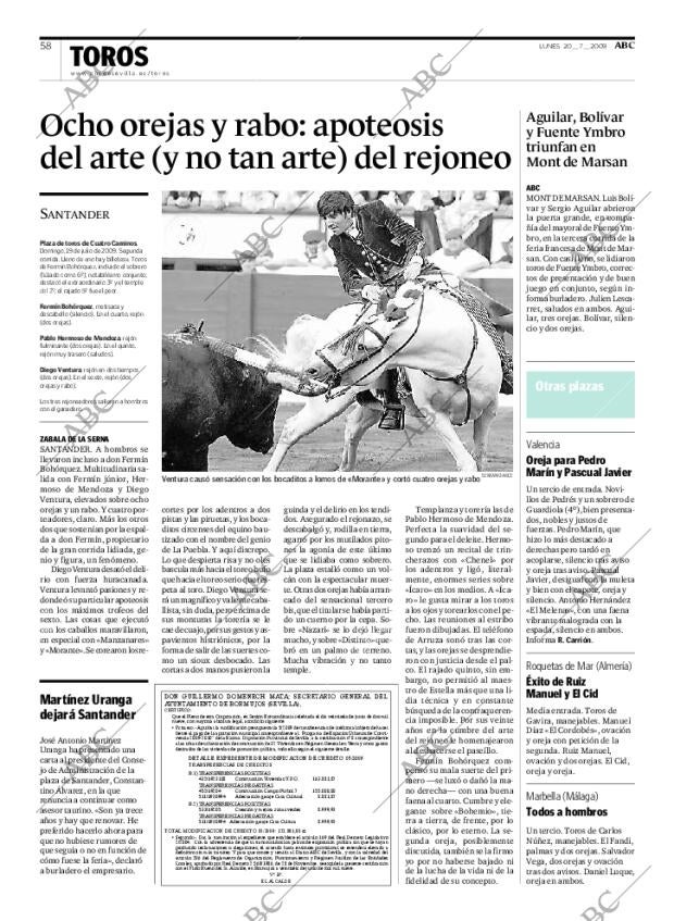 ABC SEVILLA 20-07-2009 página 58
