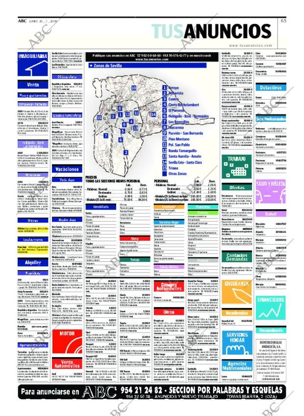 ABC SEVILLA 20-07-2009 página 65