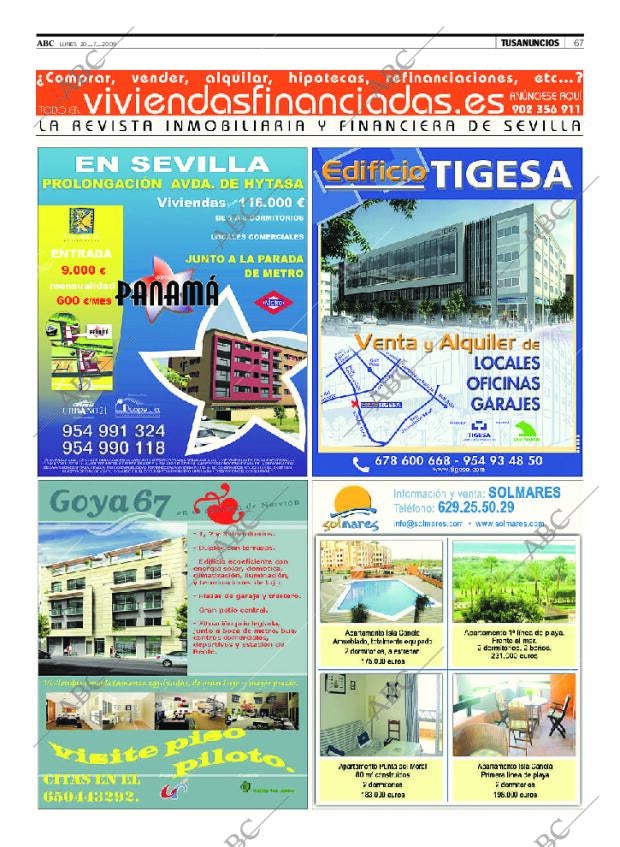 ABC SEVILLA 20-07-2009 página 67