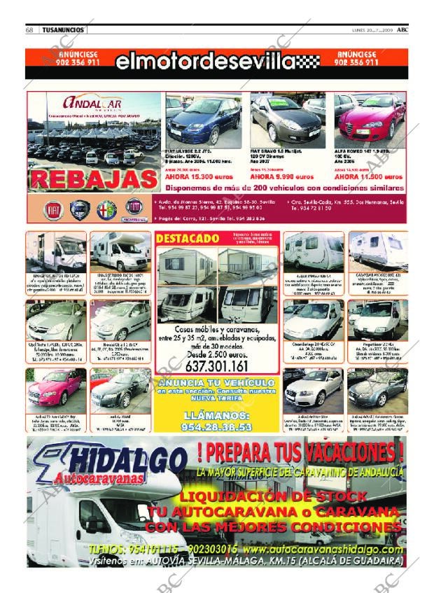 ABC SEVILLA 20-07-2009 página 68