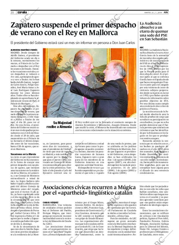 ABC MADRID 21-07-2009 página 20