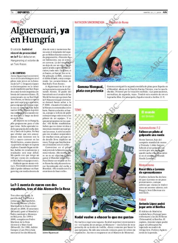 ABC MADRID 21-07-2009 página 74