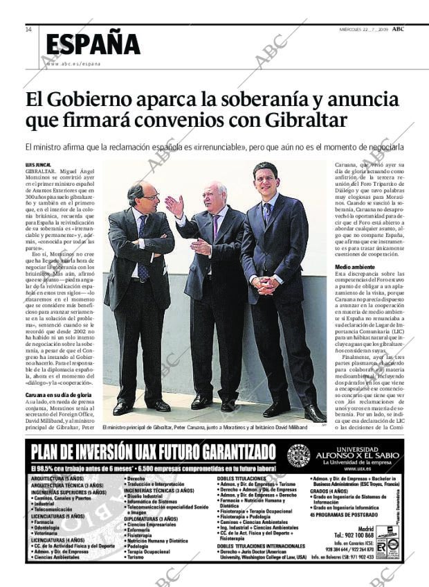 ABC MADRID 22-07-2009 página 14