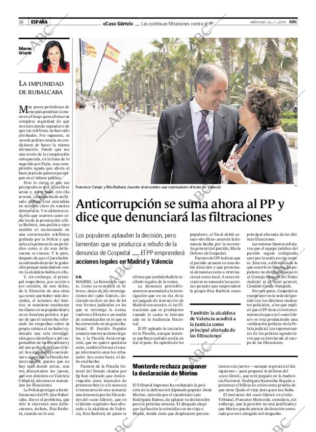 ABC MADRID 22-07-2009 página 18
