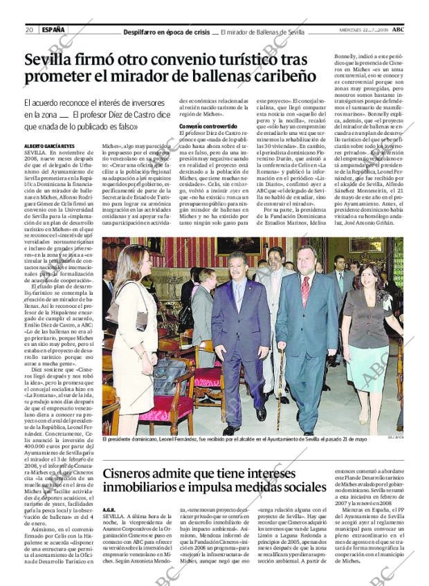 ABC MADRID 22-07-2009 página 20