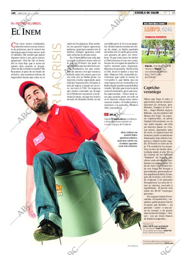 ABC MADRID 22-07-2009 página 85