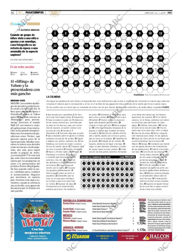 ABC MADRID 22-07-2009 página 86
