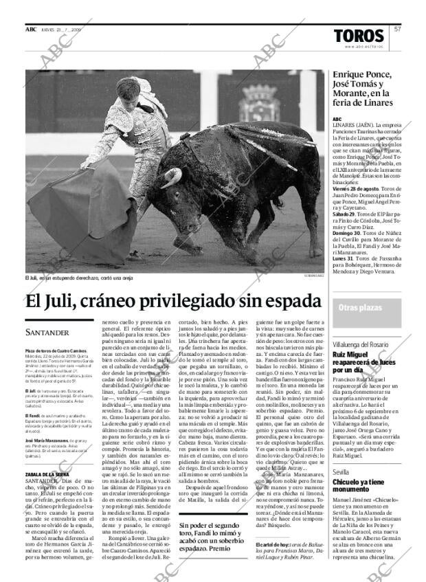ABC MADRID 23-07-2009 página 57