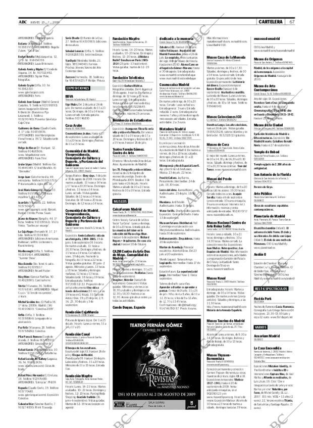 ABC MADRID 23-07-2009 página 67