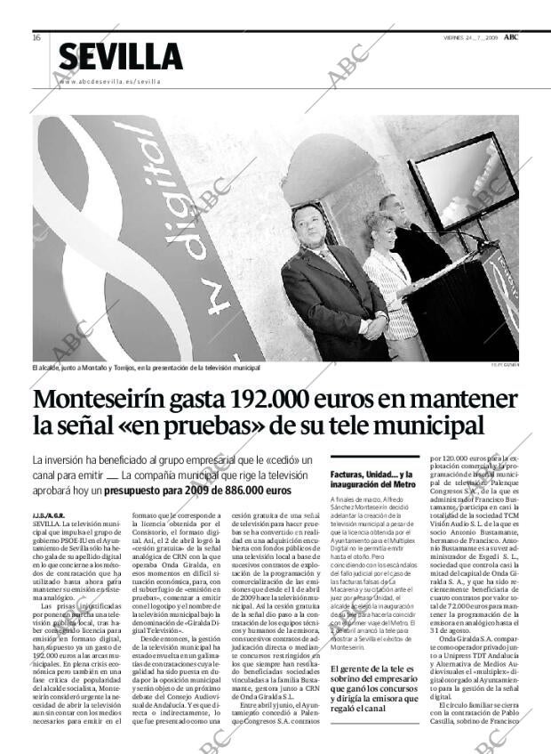 ABC SEVILLA 24-07-2009 página 16
