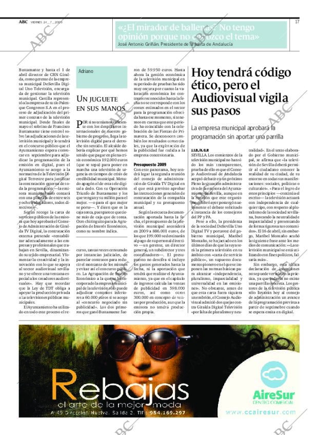 ABC SEVILLA 24-07-2009 página 17