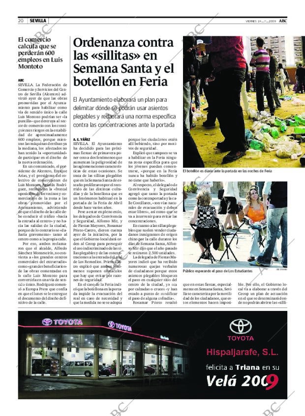 ABC SEVILLA 24-07-2009 página 20