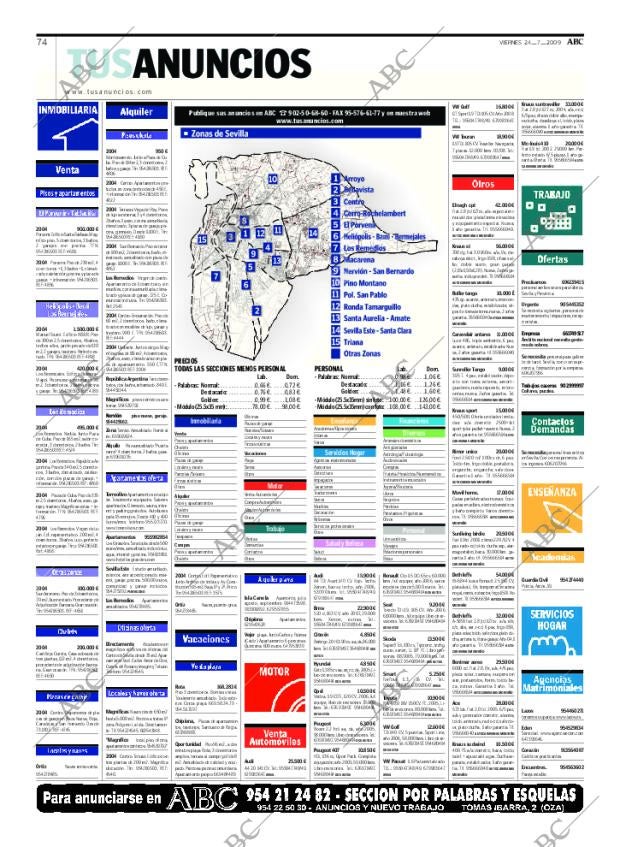 ABC SEVILLA 24-07-2009 página 74
