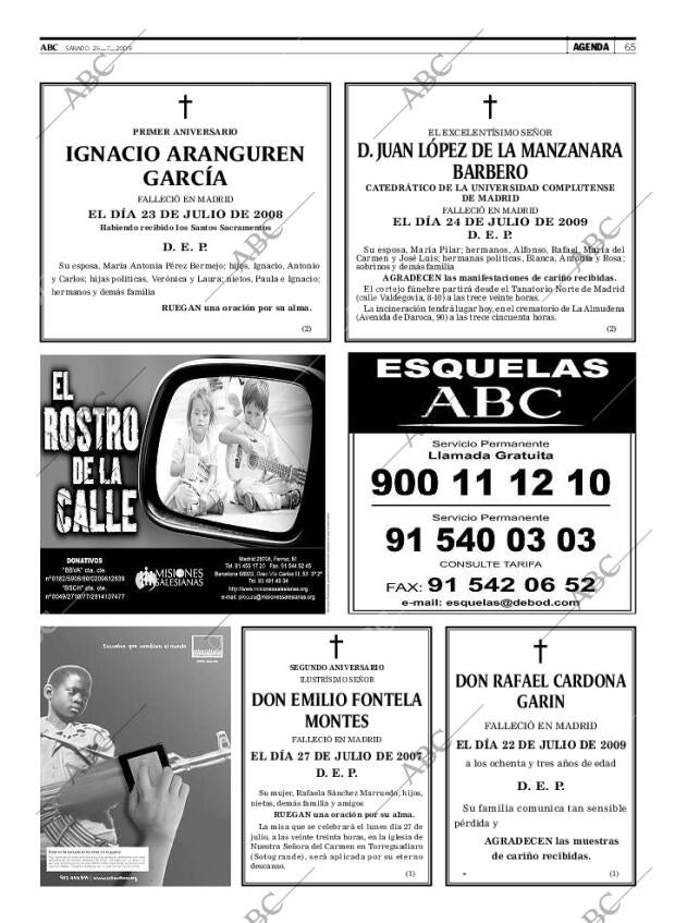 ABC MADRID 25-07-2009 página 65