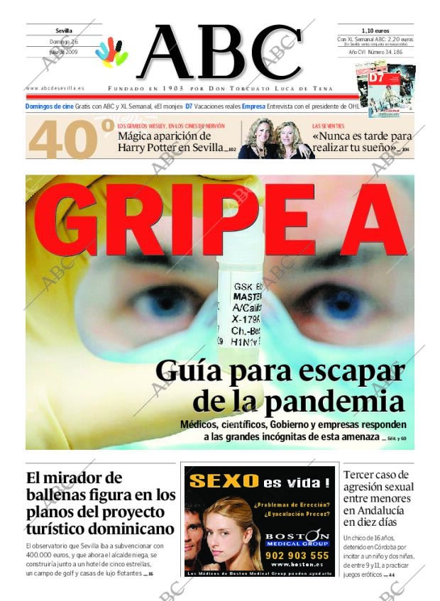 ABC SEVILLA 26-07-2009 página 1