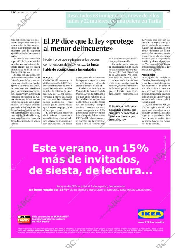 ABC SEVILLA 26-07-2009 página 45
