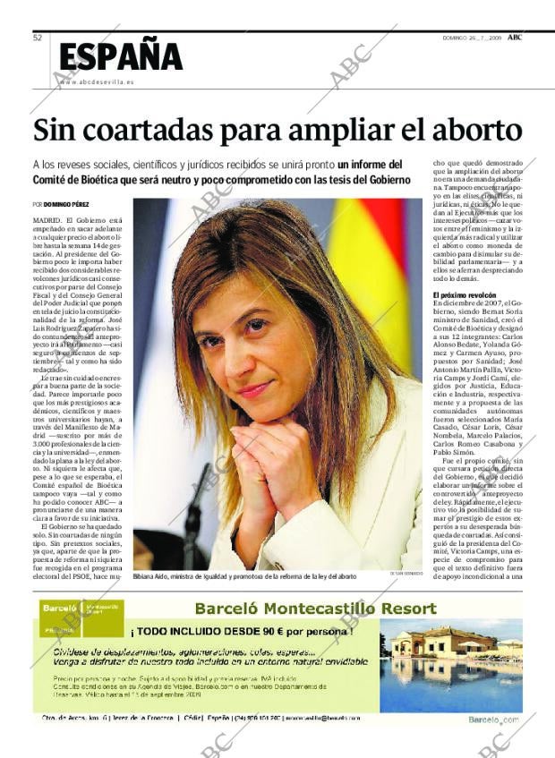 ABC SEVILLA 26-07-2009 página 52