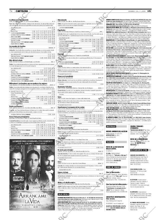 ABC SEVILLA 26-07-2009 página 74