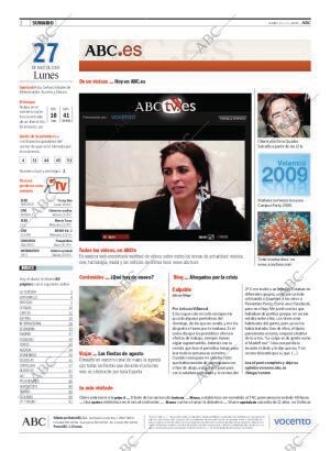ABC MADRID 27-07-2009 página 2