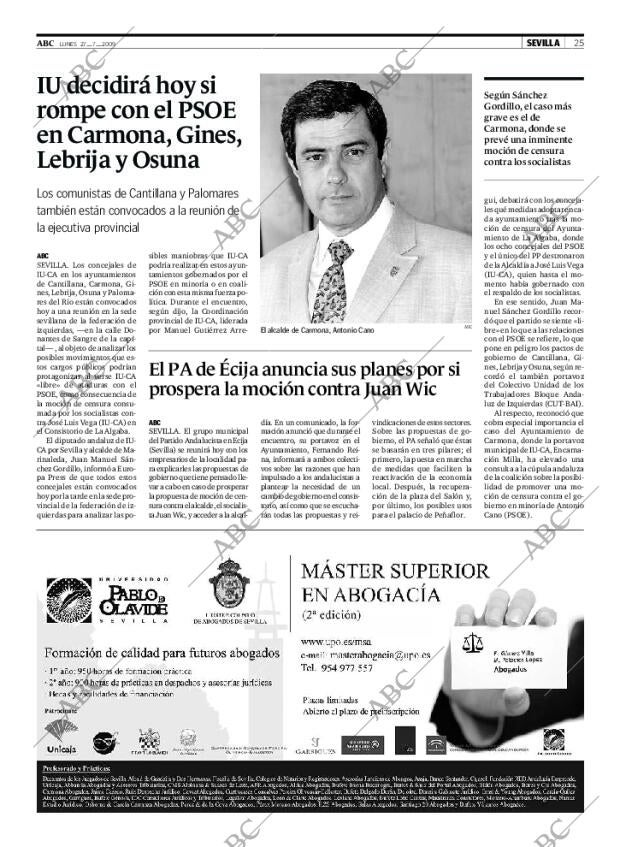 ABC SEVILLA 27-07-2009 página 25