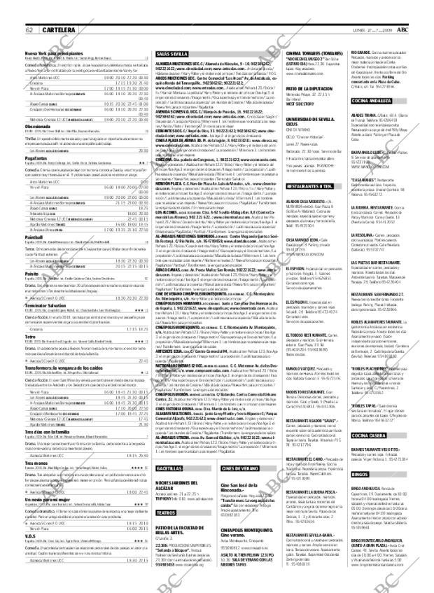 ABC SEVILLA 27-07-2009 página 62