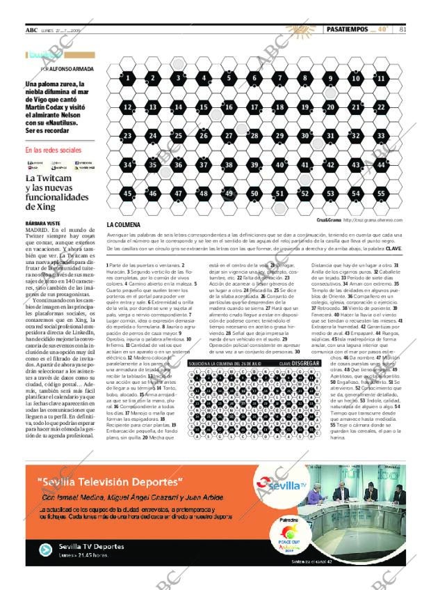 ABC SEVILLA 27-07-2009 página 81