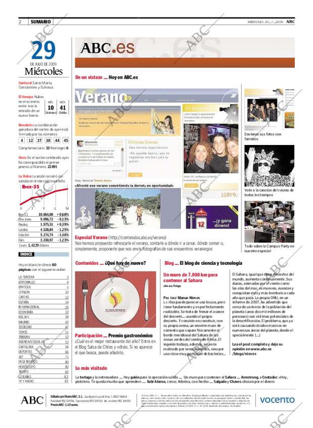 ABC MADRID 29-07-2009 página 2