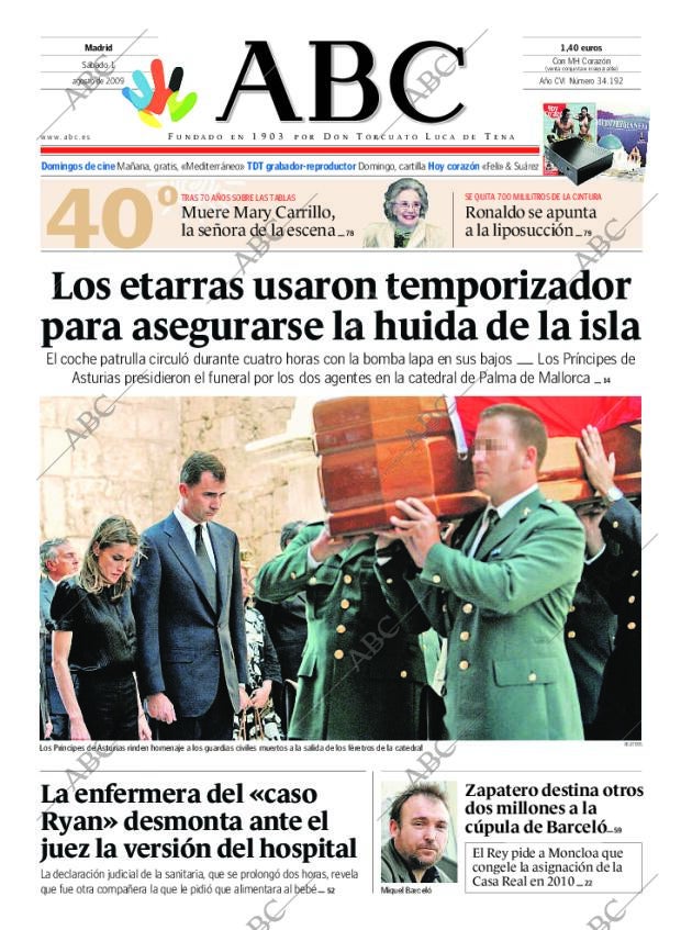 ABC MADRID 01-08-2009 página 1