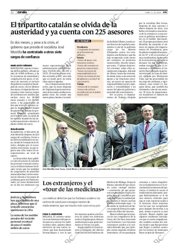 ABC MADRID 17-08-2009 página 22