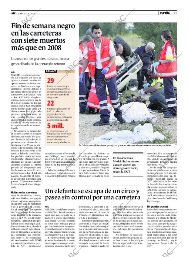 ABC MADRID 17-08-2009 página 25