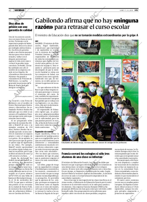 ABC MADRID 17-08-2009 página 42