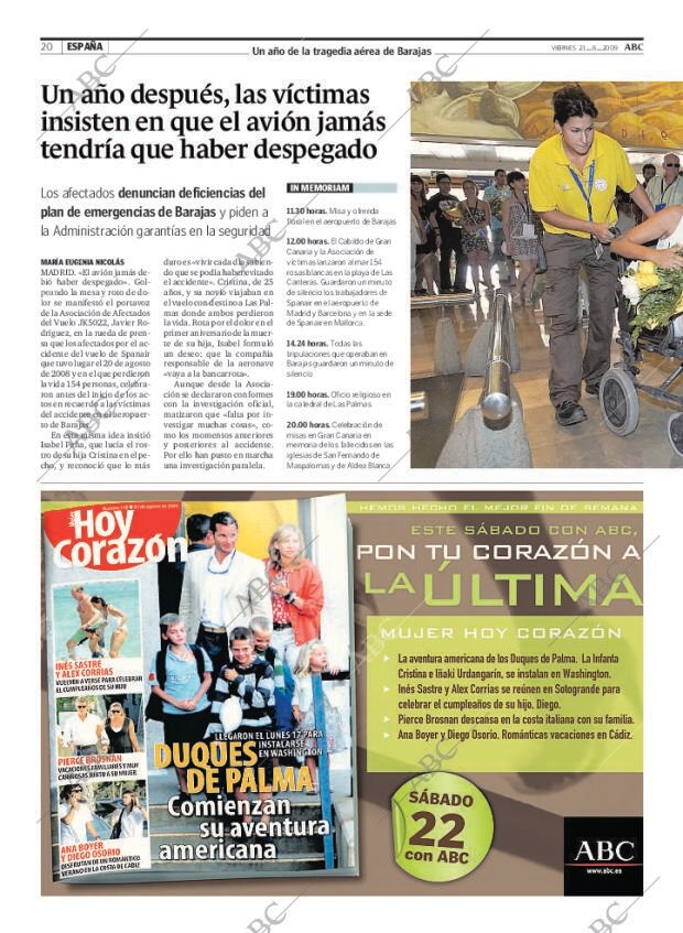 ABC MADRID 21-08-2009 página 20