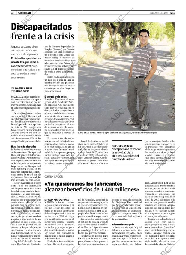ABC MADRID 21-08-2009 página 46
