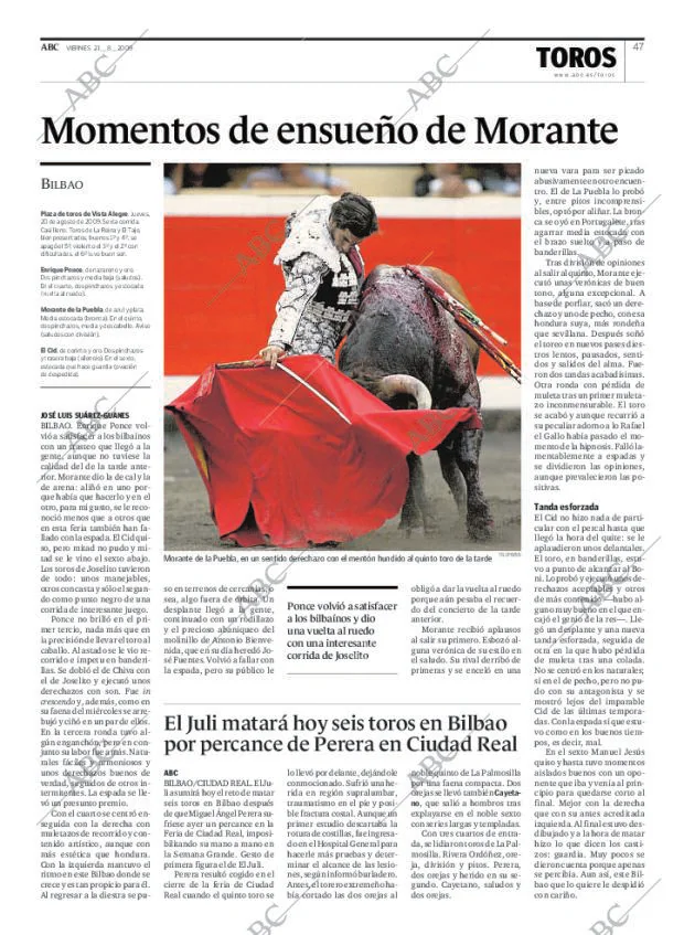 ABC MADRID 21-08-2009 página 47