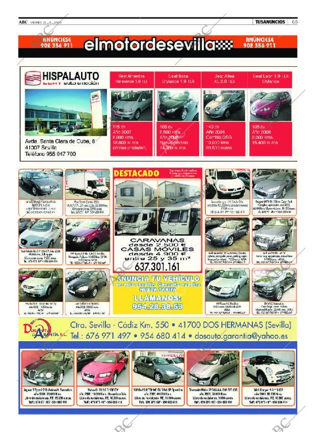 ABC SEVILLA 21-08-2009 página 65