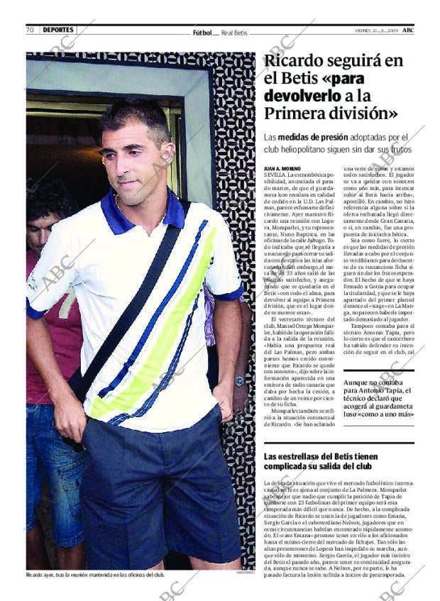 ABC SEVILLA 21-08-2009 página 70
