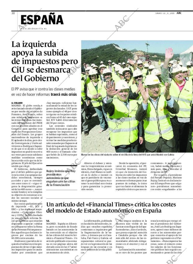 ABC SEVILLA 22-08-2009 página 38