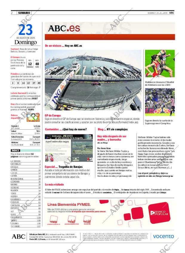 ABC MADRID 23-08-2009 página 2