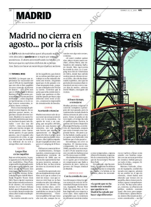 ABC MADRID 23-08-2009 página 38