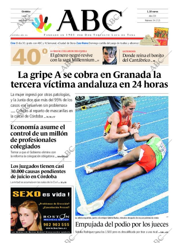 ABC CORDOBA 24-08-2009 página 1