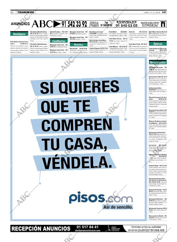 ABC MADRID 24-08-2009 página 62