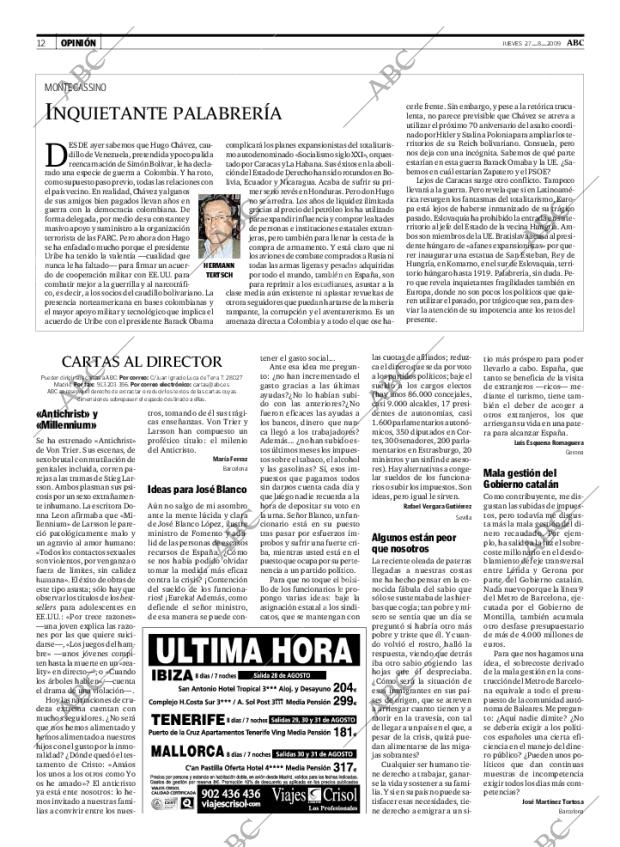 ABC MADRID 27-08-2009 página 12