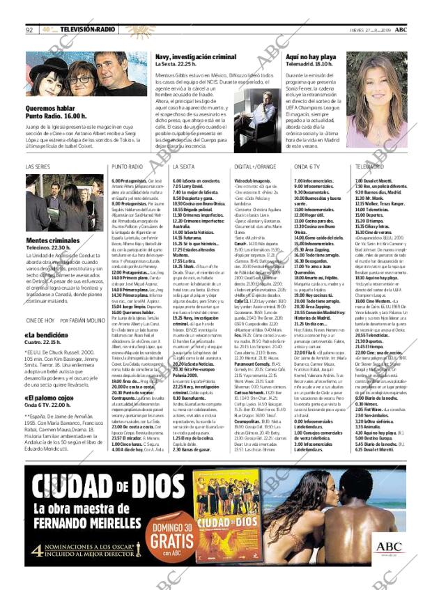 ABC MADRID 27-08-2009 página 92
