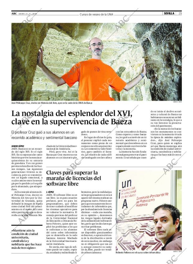 ABC SEVILLA 27-08-2009 página 25
