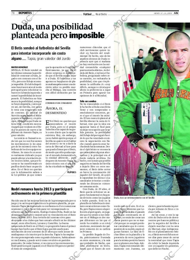 ABC SEVILLA 27-08-2009 página 78