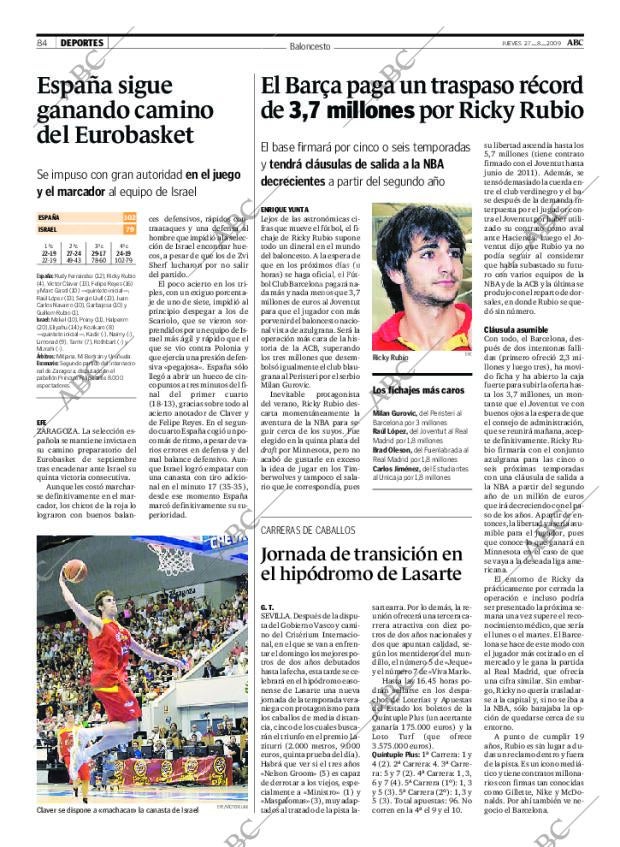 ABC SEVILLA 27-08-2009 página 84