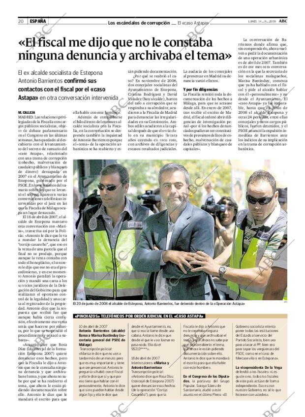 ABC MADRID 14-09-2009 página 20