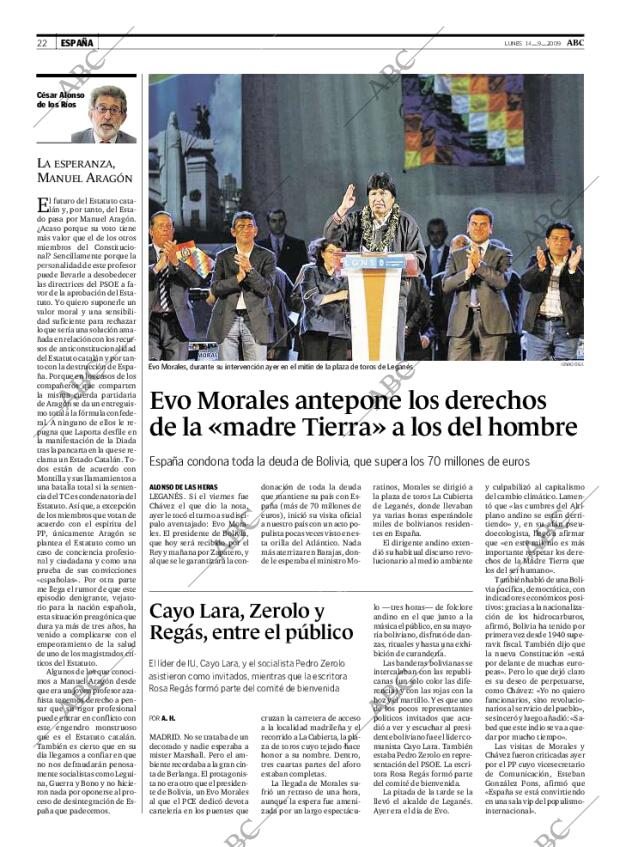ABC MADRID 14-09-2009 página 22